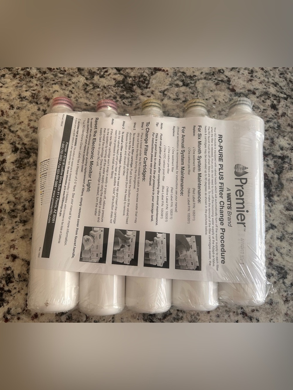 Premier RO-PURE PLUS Replacement 5 Filter Set - Picture 3 of 3